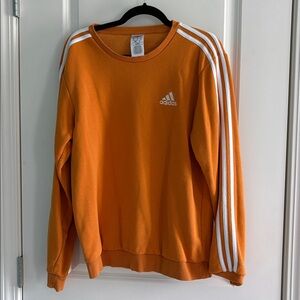 Men’s Orange Addidas Three Stripes Sweatshirt/Pullover Size Medium